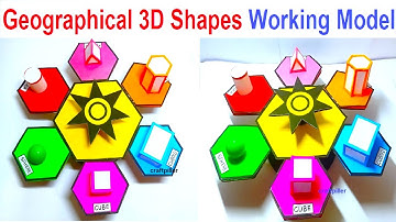 geometrical 3d shapes working model - diy - maths project | craftpiller