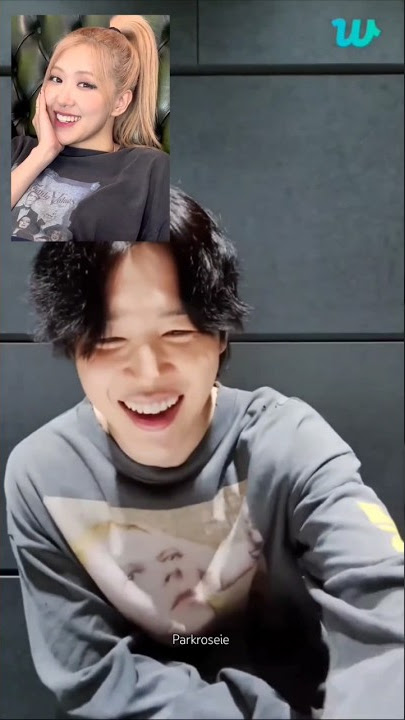 Jimin and Rose video call🤍#jimin #rose #jirose #bts #blackpink #shorts