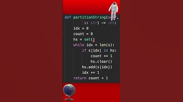 #LeetCode #2405  #Optimal #Partition of #String