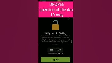 Dropee question of the day 10 May | Dropee question of the day@CryptoTechSunil