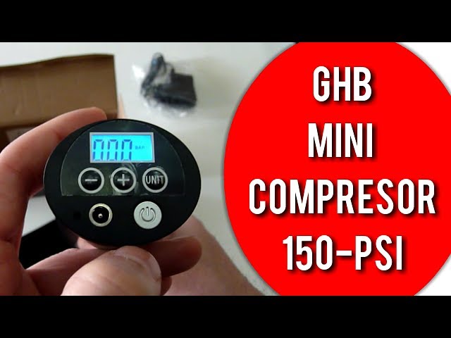 GHB Mini Compresor Portatil de Aire Inflador Bicicleta Playa