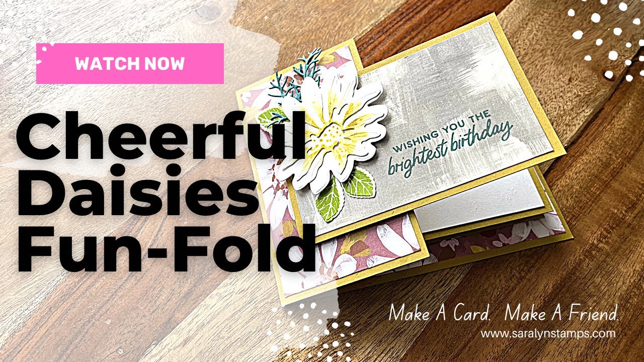 Card Within A Card Fun Fold / Stampin’ Up / Cheerful Daisies - YouTube