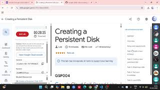 Creating a Persistent Disk || GSP004 || Google Aracde || Commands In Description