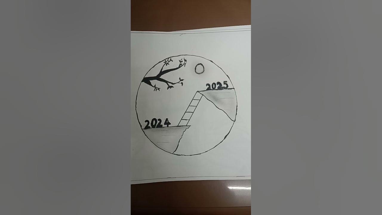 Happy new year 2025 easy drawing YouTube