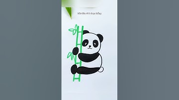 Cách vẽ gấu trúc leo cây trúc 🐼  #thienmink1 #artist #drawing #panda #vetranh #shorts