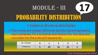 #17 || Problem#6 || Problem on Binomial distribution || 18MAT41 || By Shafiqahmed.