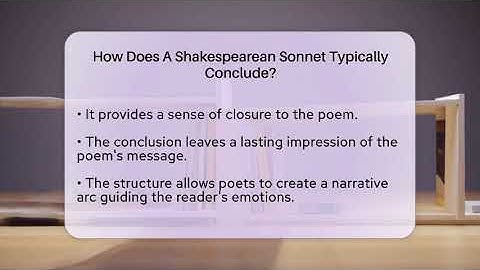 How Does A Shakespearean Sonnet Typically Conclude? - The Prose Path