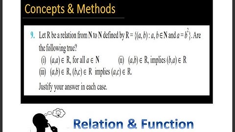 Let R be a relation from N to N defined by R = {(a, b) : a, b ∈N and a = b^2}. Are the following ..