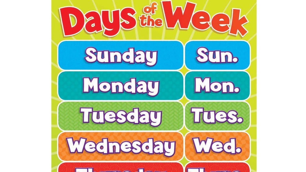 Wordwall days of the week