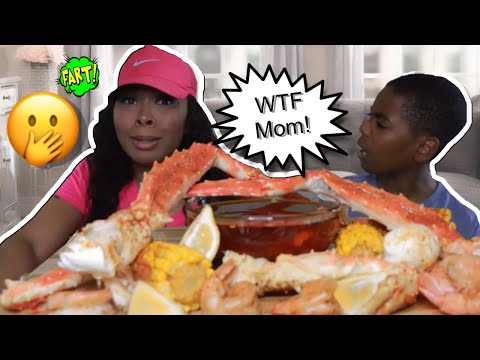 FARTING UNCONTROLLABLY MUKPRANK (he cried) | HUGE KING CRAB LEGS WITH E'S SPECIAL SAUCE