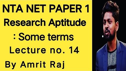 Research Aptitude For Ugc Nta Net Paper One By Amrit Raj | Lecture no. 14 |