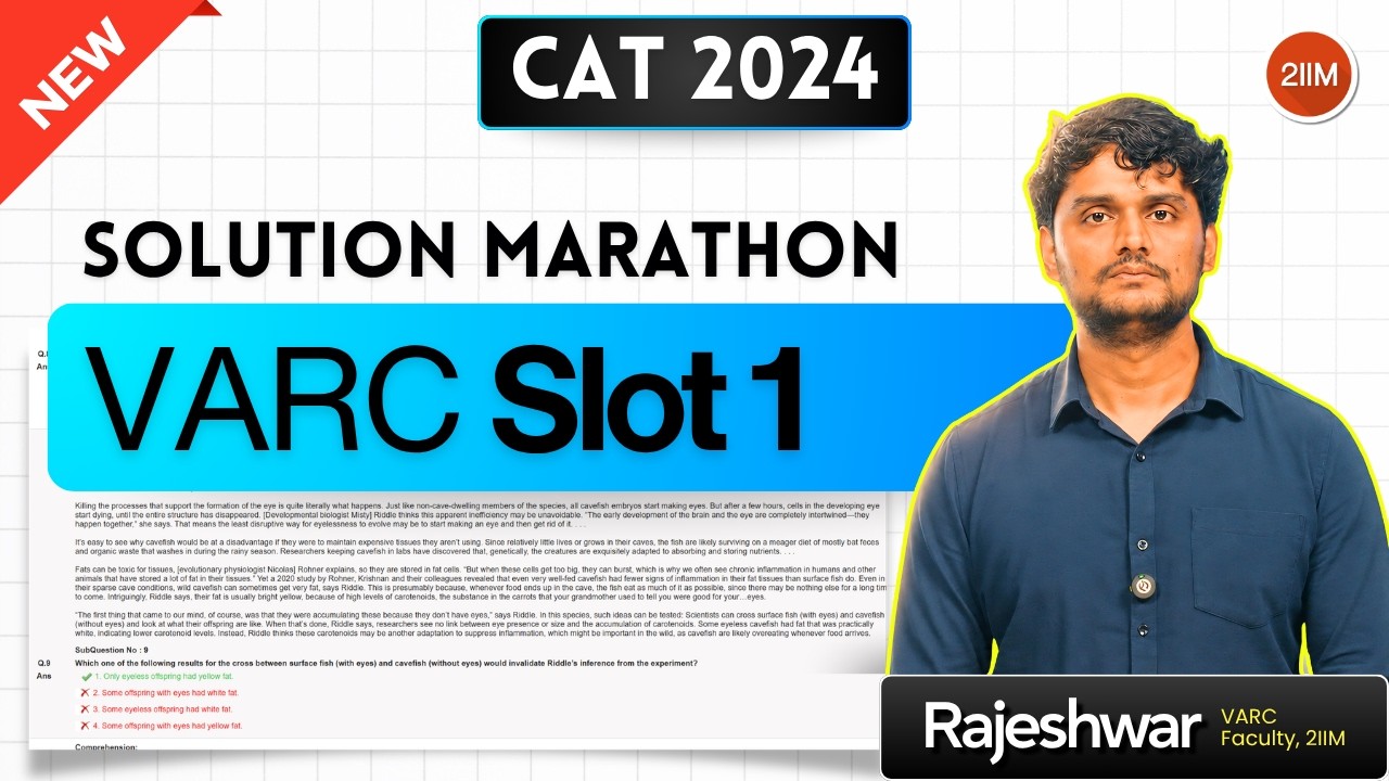 CAT 2024 Slot 1 VARC Marathon | RC Video Solutions | CAT Previous Year ...