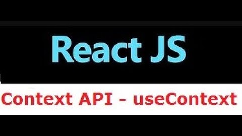 #ReactJs #useContext #hooks #contextapi   Learn useContext In 3 Minutes