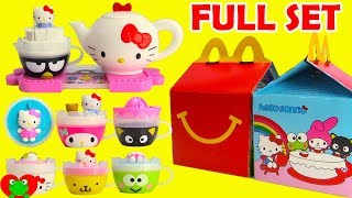 LOT OF 2 2017 McDonald’s HELLO SANRIO KITTY #3 TEA CUP & CHOCOCAT #4 JUICER  NEW 