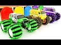 Crane Truck Helps Police Cars Transform to Super Monster Truck - Police Car Cartoon for Kids