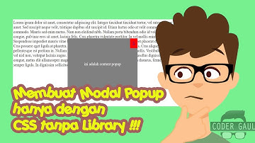 Membuat Modal Popup Window HTML dan CSS tanpa menggunakan Library