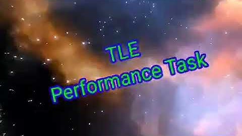 TLE Performance Task
