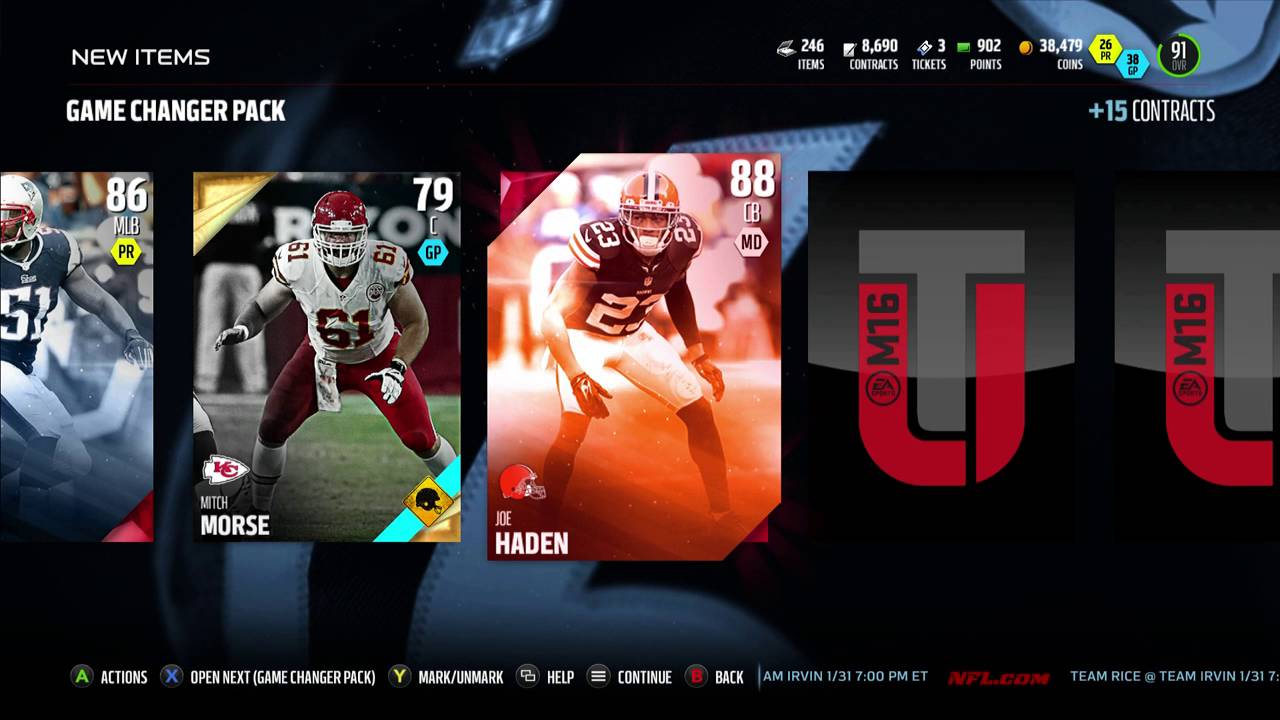 Madden 16 MUT 16 GameChanger Packs With TOTY Topper!!!!!!!!!