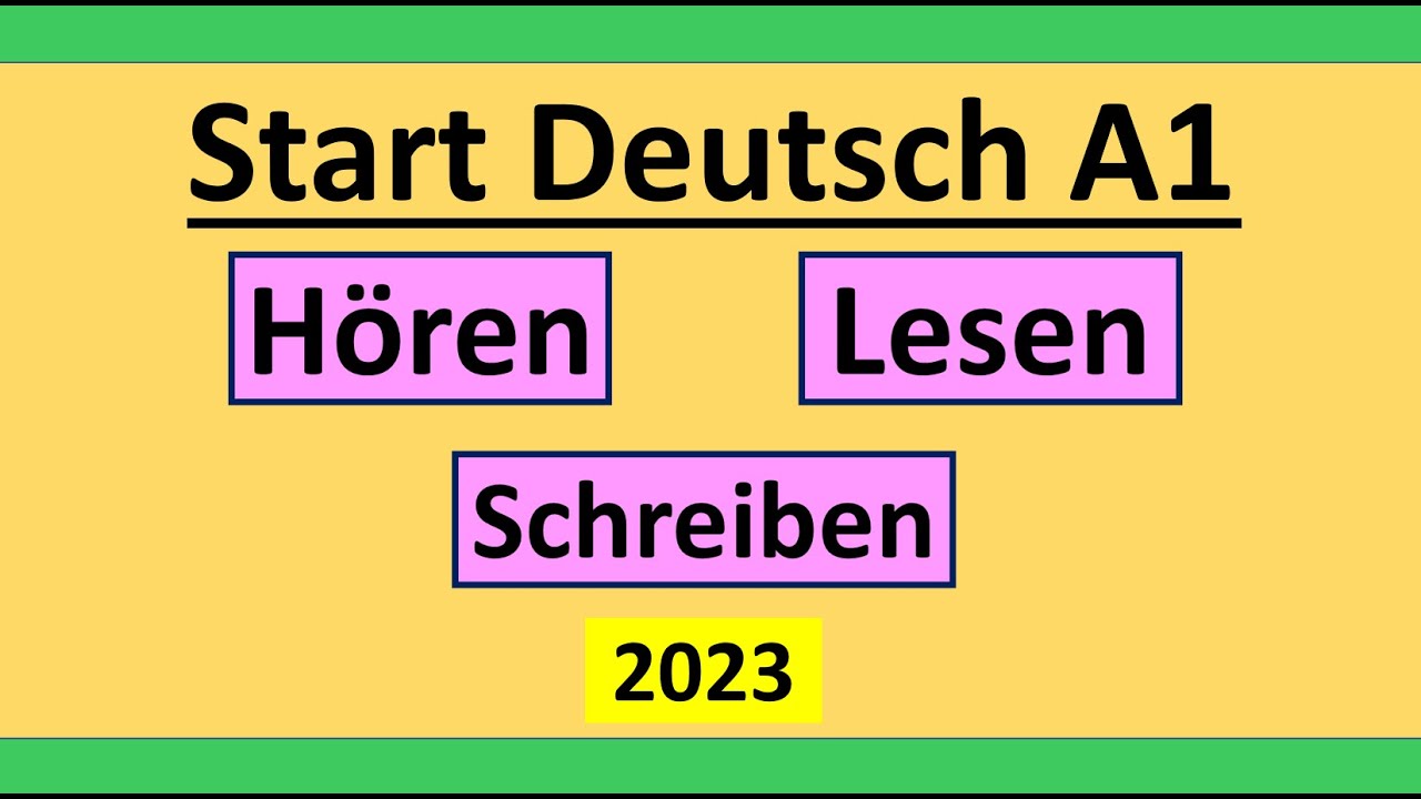 Start Deutsch A1 Hören, Lesen und Schreiben modelltest mit Lösung am Ende || Vid - 179