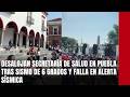 Desalojan Secretaría de Salud en Puebla tras sismo de 6 grados y falla en alerta sísmica