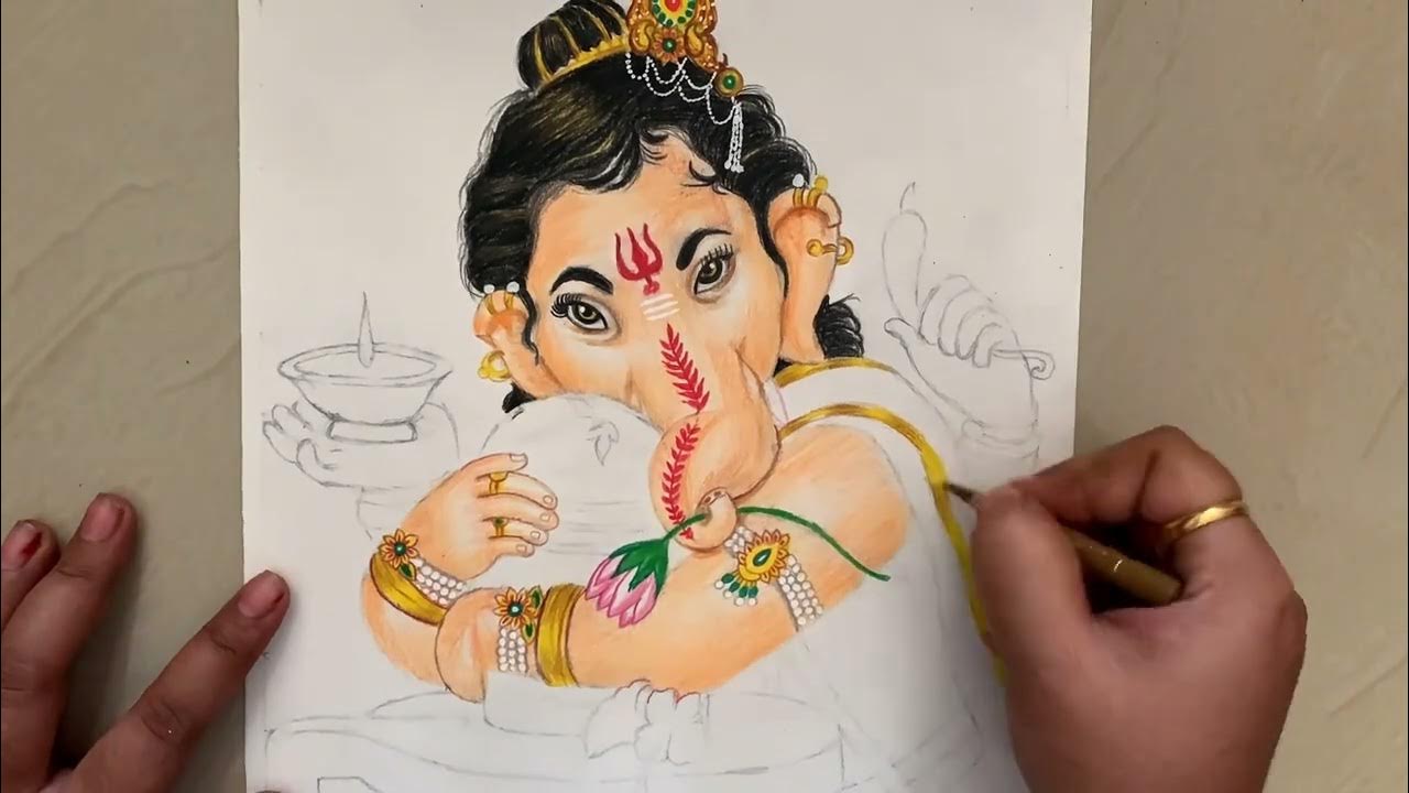 Lord Ganesha pencil sketch | vinayakudu pencil sketch | lord ...