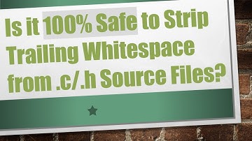 Is it 100% Safe to Strip Trailing Whitespace from .c/.h Source Files?