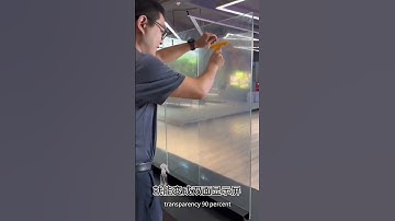 HSKG Flexible Transparent LED Film Display #ledlights #led #science #interiordesign #glass #light