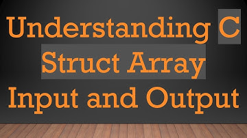 Understanding C Struct Array Input and Output