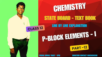 P-block elements - I part 12 | CHEMISTRY TN SCERT book | Tamil Explanation| State Board | NEET | JEE