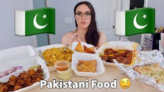 TASTE TESTING PAKISTANI FOOD MUKBANG | CHICKEN BIRYANI, BEEF SEEKH KABAB KARAHI, CHICKEN PAKORA 🇵🇰