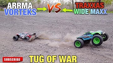 RC Tug of WAR  | Arrma vs Traxxas  Who will win Vorteks 3s going against Traxxas MAXX the 1/10 scale