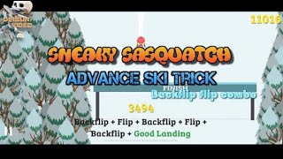 Sneaky Sasquatch Info - Advance Ski Trick [Backflip flip combo] score 11000+ (Controller)