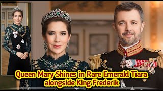 Queen Mary Dazzles in Historic Emerald Tiara in New Official Portrait with King Frederik