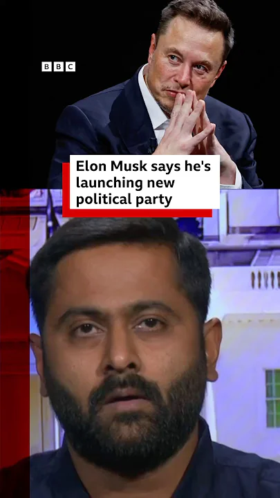 Elon Musk says he’s launching a new political party. #ElonMusk #DonaldTrump #BBCNews