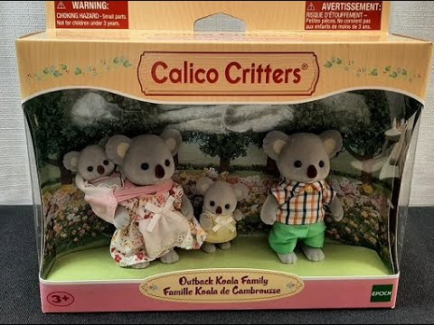 Sylvanian Families Calico Critters Outback Koala Bear Dad Baby Figures Set  