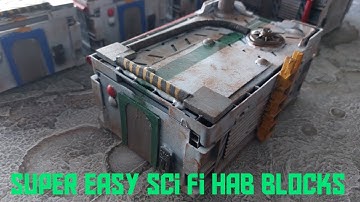 How To Make Very Cheap and EASY Sci Fi Hab Blocks For Wargames // Kill Team, Warhammer 40k...