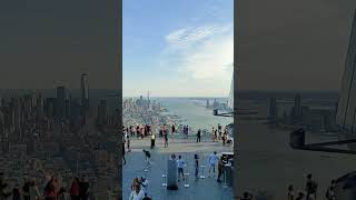 The Edge New York City observation deck.View from the Edge.View of manhattan skyline.New York.#4k