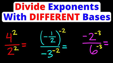 Dividing Exponents (Powers) with DIFFERENT Bases | Eat Pi