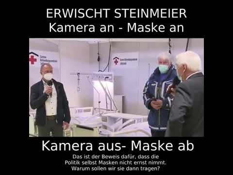 Kamera aus, Maske ab. Steinmeier erwischt. - YouTube