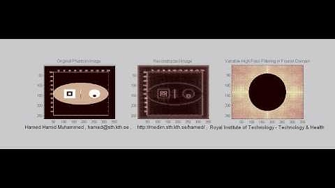 CT Animation - Computed Tomography: Variable High Pass Filtering in Fourier Domain
