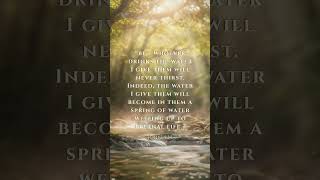 Faith in Jesus: Waters of Eternal Life 🕊️ John 4:14 #bibleverses #christianfaith #shorts