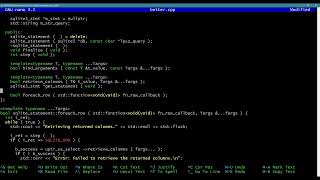 C++ SQLite3 wrapper -- Futher Improvements