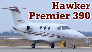 Hawker Beechcraft 390 Premier - Windy Takeoff!