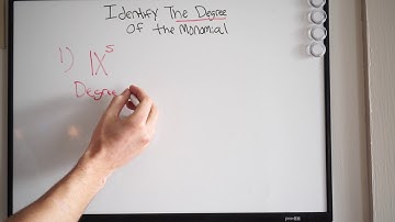 Finding the degree of monomial