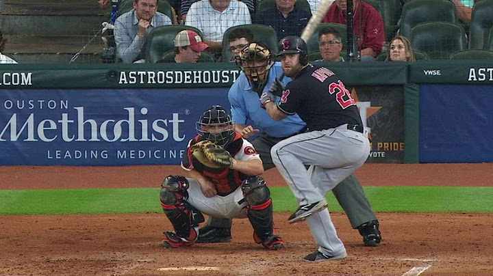 CLE@HOU: Napoli connects for a solo home run