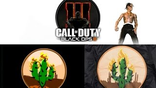 TRAVIS SCOTT RODEO LOGO ! BURNING CACTUS LA FLAME FULL TUTORIAL l BLACK OPS 3 EMBLEM !