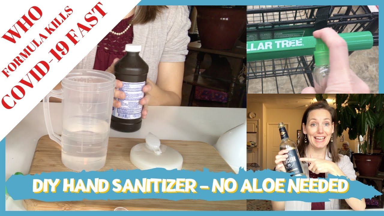 DIY HOMEMADE HAND SANITIZER - NO ALOE - FIGHTS COVID-19 - NO HARD TO FIND INGREDIENTS - QUICK & EASY