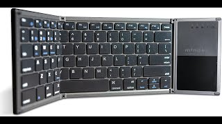 Unboxing obVus Solutions - minder Foldable Bluetooth Keyboard with Trackpad, Silver