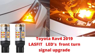 How to upgrade 2019 Toyota Rav4 front turn signal to  LED's.