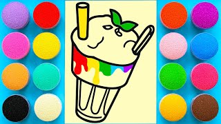 Sand painting Milkshake for kids and toddlers